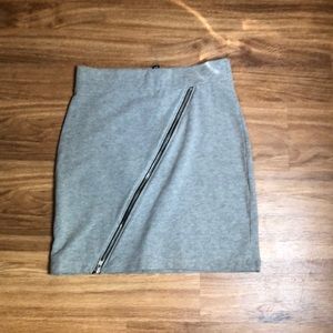 H&M Gray zip mini skirt